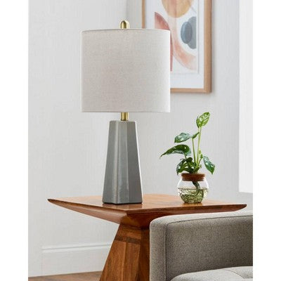 23 cm pilka moderni stalinė lempa