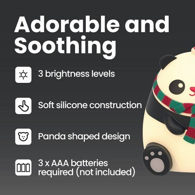 Panda formos šviečiantis šalikas vaikams