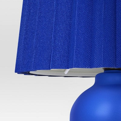 Mėlyna mini keraminė stalinė lempa